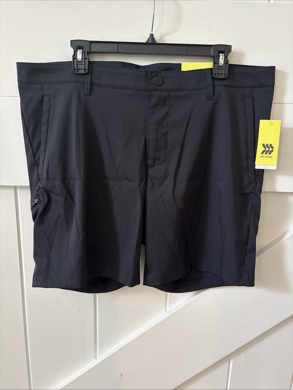 All In Motion Mens Cargo Golf Shorts Size 40 Black 8" Inseam Stretch Athleisure